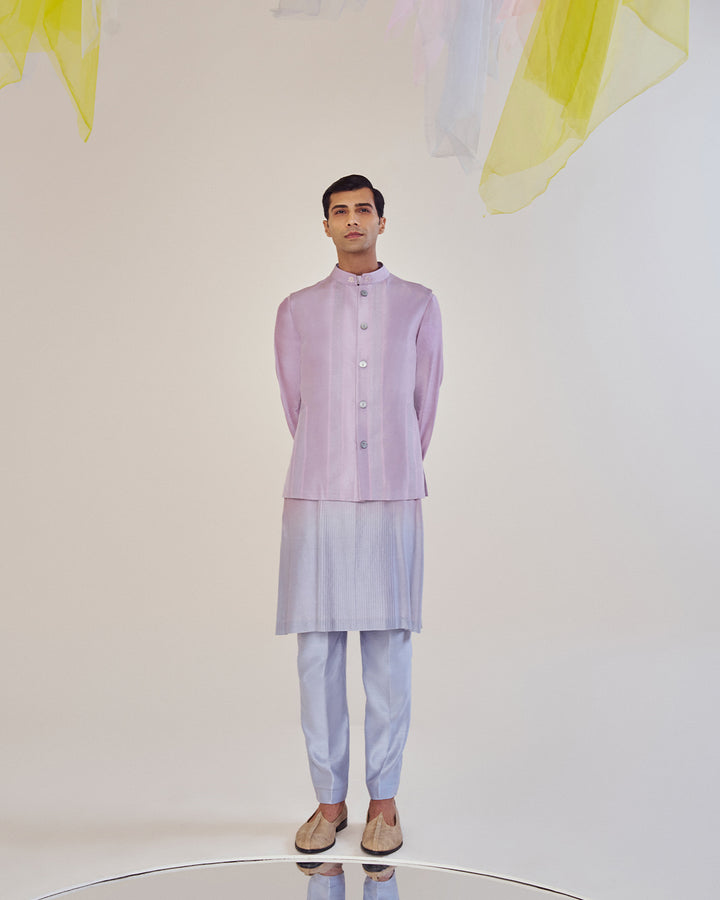 Silk Chanderi Pintex Ombre Kurta