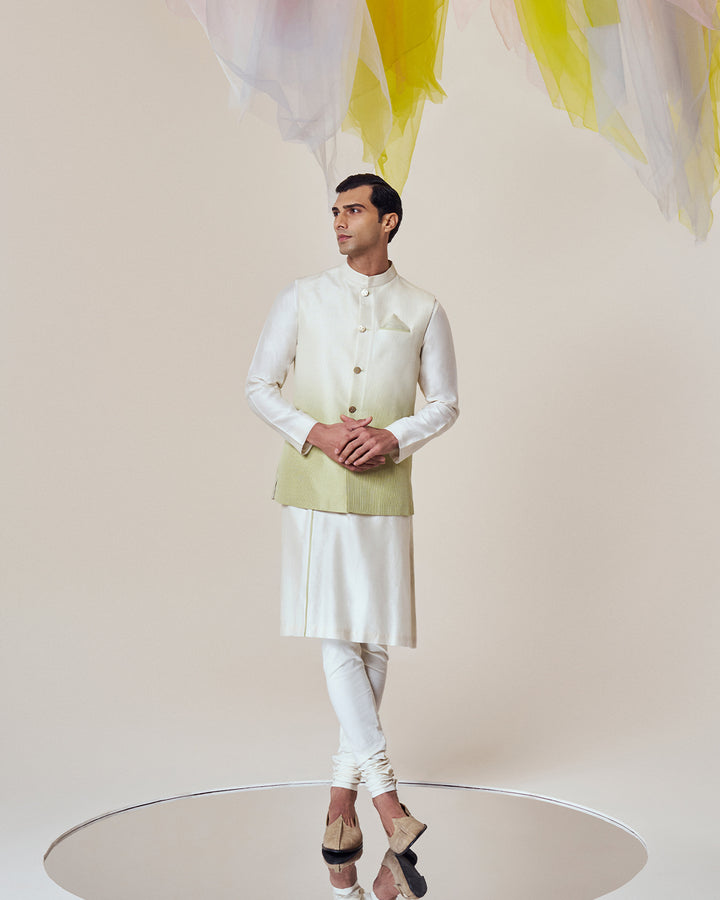 Ivory Silk Chanderi Kurta