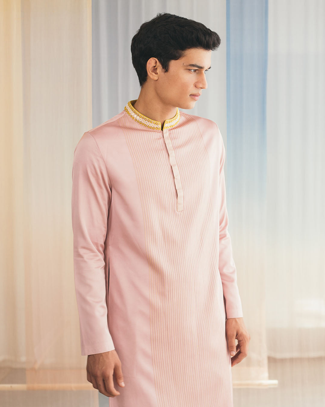 MAUVE PINTUCK KURTA (MWKT02)