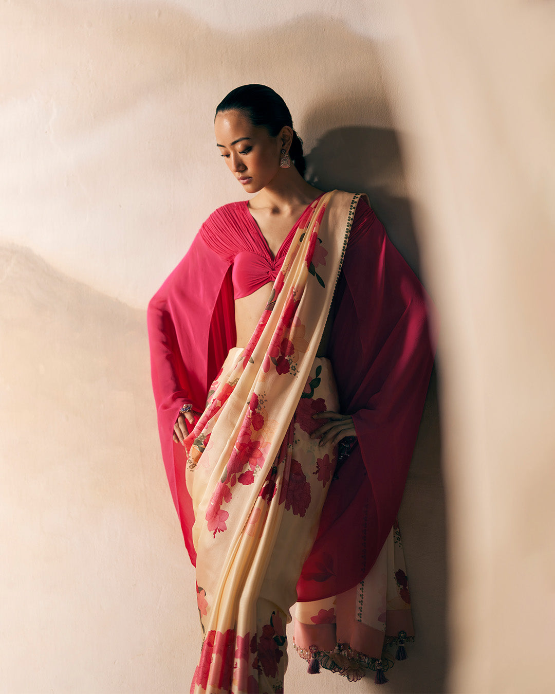 SAKTI SILK SATIN SARI WITH BOK BLOUSE