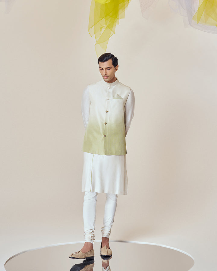 Ivory Silk Chanderi Kurta