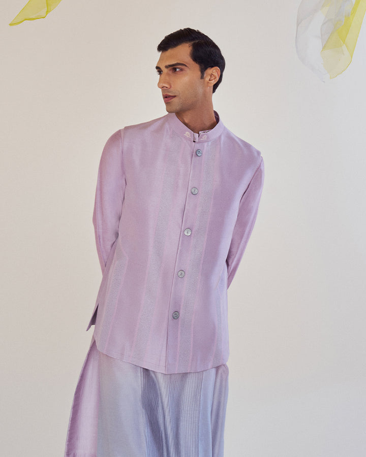 Silk Chanderi Pintex Ombre Kurta