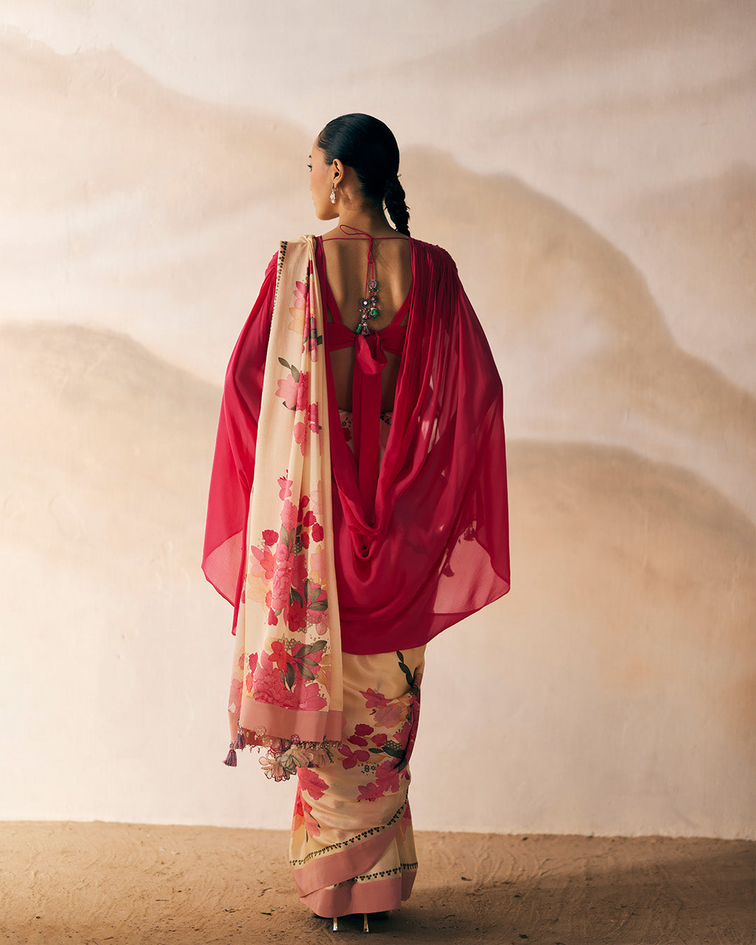 SAKTI SILK SATIN SARI WITH BOK BLOUSE