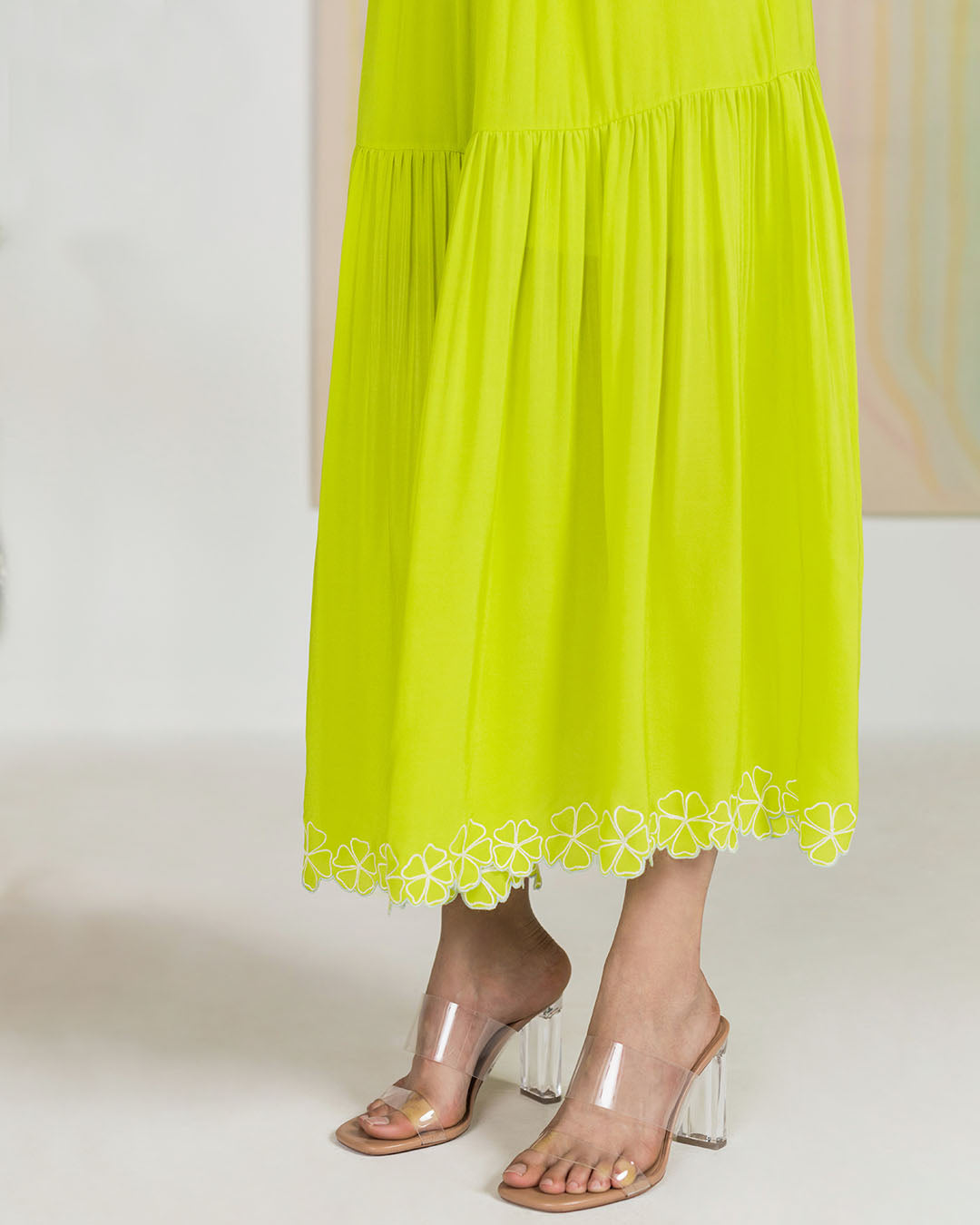 Spring Green Silk Crepe Dress (JNPL 12)