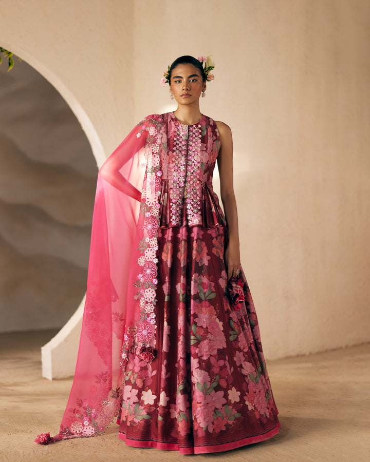 HUNDER BLOOM LEHENGA SET