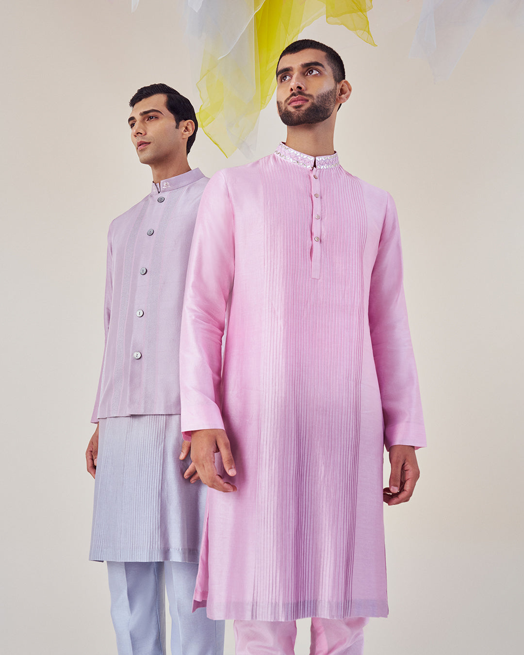 Silk Chanderi Pintex Ombre Kurta