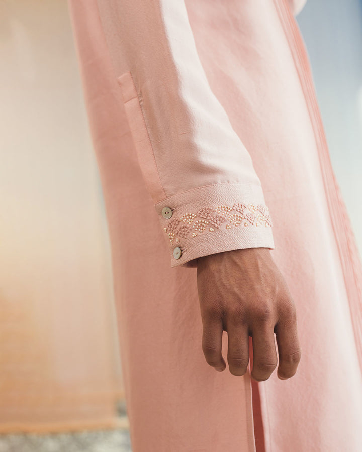 SILK SOFT ROSE PIN TUCK KURTA (MWKT15)