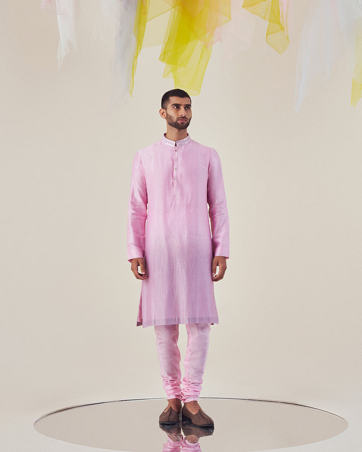 Silk Chanderi Pintex Ombre Kurta