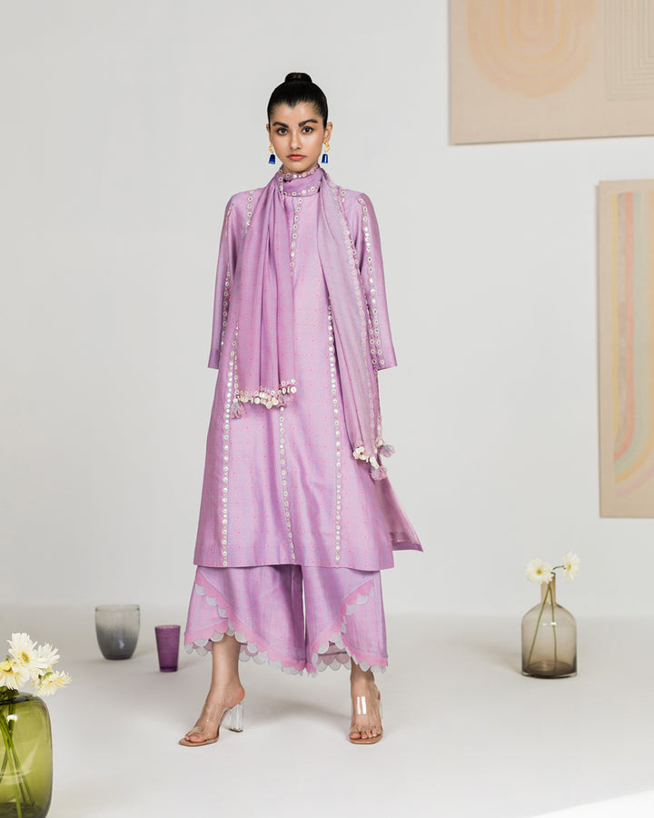 Lilac Swirl Kurta Set (JNPL 03)