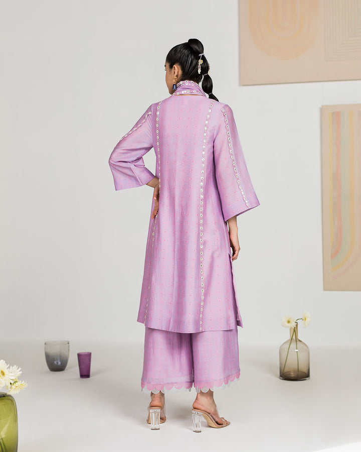 Lilac Swirl Kurta Set (JNPL 03)