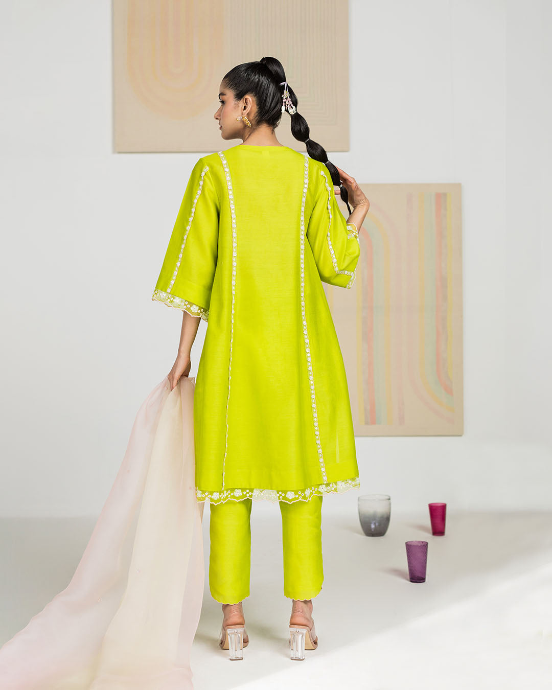 Spring Green Kurta Set (JNPL 02)