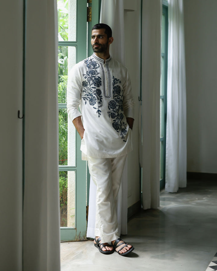 monocrome garden kurta set